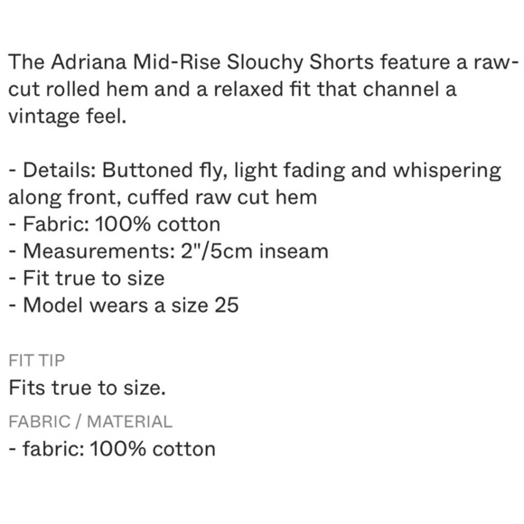 GRLFRND Adriana Slouchy Mid Rise Jean Shorts Sz 27 Raw Hem Cotton Button Fly USA - Picture 15 of 16